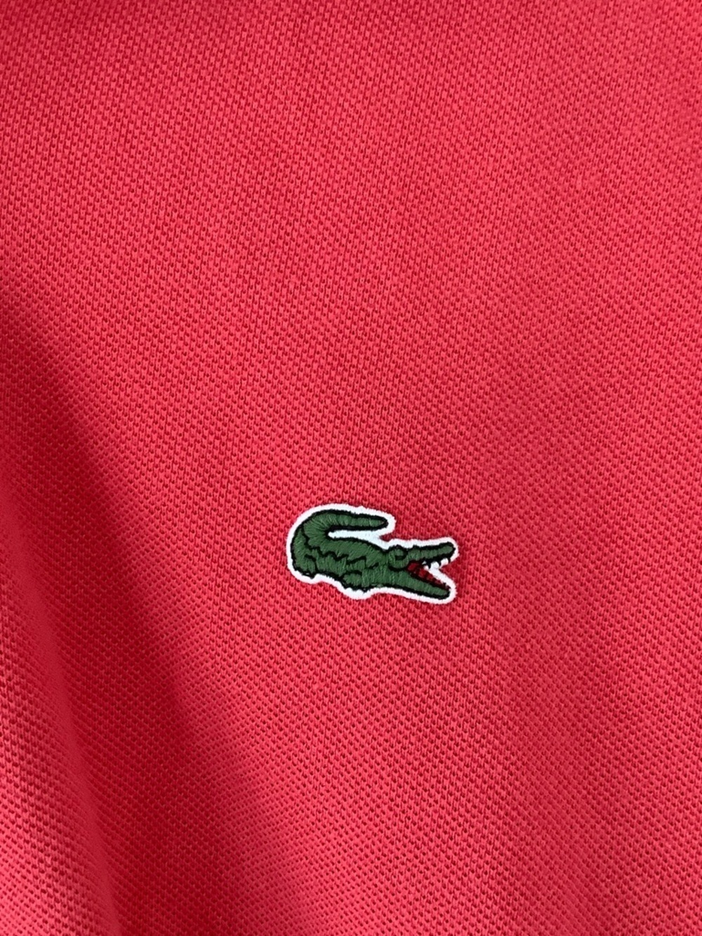 Lacoste Men's Coral Red Polo with Signature Crocodile - Picture 3 of 6